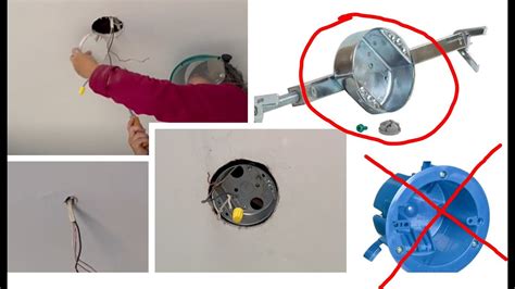 electrical ceiling box installation|convert ceiling box to outlet.